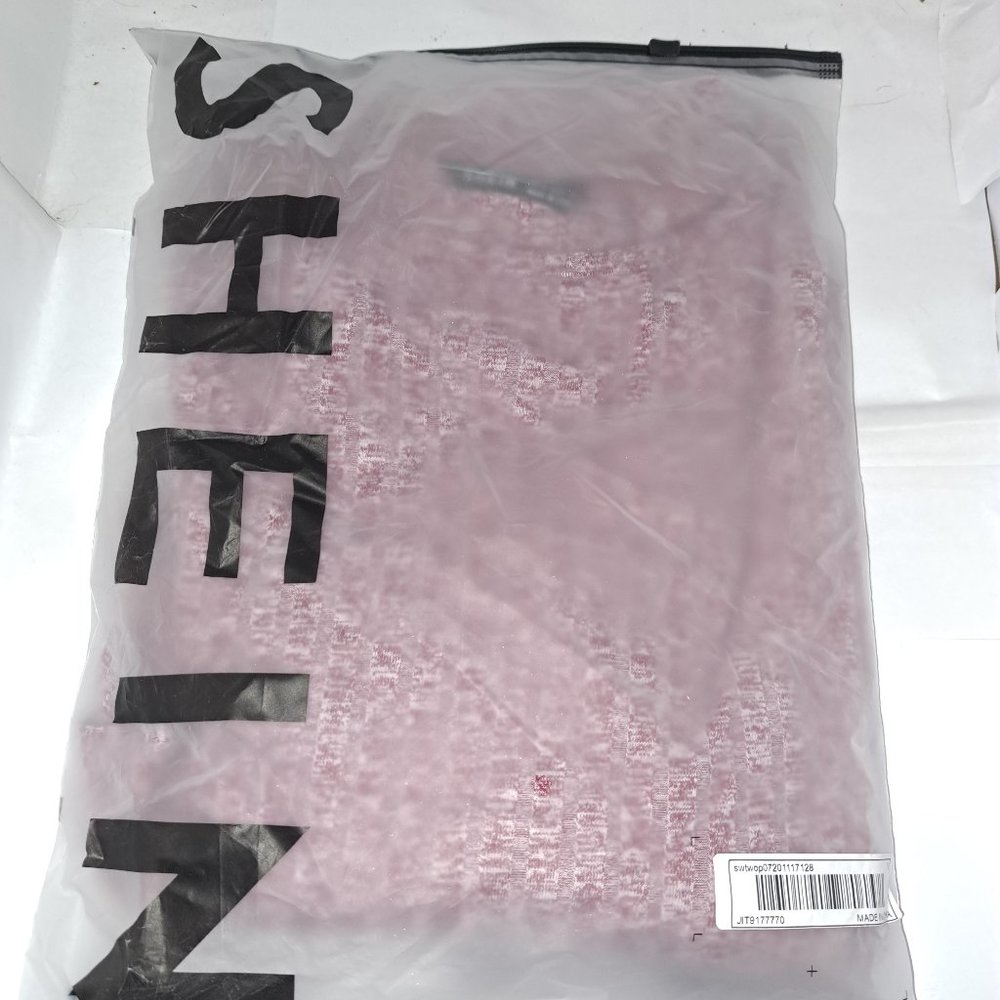 New SHEIN Drop Shoulder Marled Top & Knot Waist Leggings Set Small